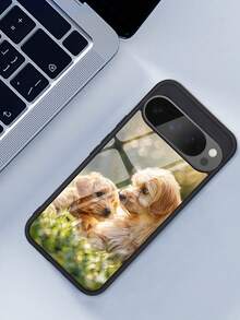 适用于 Pixel 9 Pro/9 Pro XL/9A/Pixel 8 Pro/7 Pro XL/6A 系列的定制透明保护壳，个性化设计，独一无二，是送给男友、女友、家人、朋友、情侣、宠物爱好者的理想礼物，也适合生日、毕业典礼、婚礼、圣诞节、万圣节、冬季、舞会、秋季、母亲节、父亲节等各种场合。手机壳，手机配件 - 黑色 - 查看 3