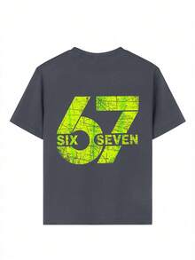 男童休闲印花圆领短袖T恤，夏季上衣