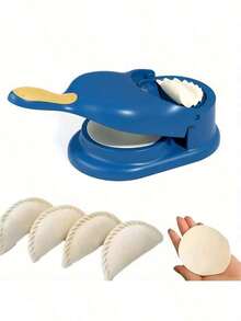二合一聚丙烯简易饺子模具 - 手动饺子和玉米饼压模，适合节假日和家庭聚会 - 藍色 - 查看 11