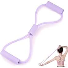 Ligas de Resistencia Profesionales 25 lbs, Bandas Elsticas en Forma de 8 para Ejercicio, Fisioterapia y Pilates - Morado - Ver 2