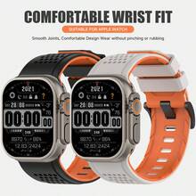 1PC Strap Compatible With Apple Watch Ultra 3 Band 49mm 45mm 44mm 42mm 46mm Magnetic Silicone Straps Bracelet For Watch Series11 10 9 8 7 SE3 WatchBand - 42/44/45/46/49mm - View 4