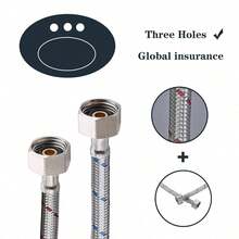 锌合金双鹰嘴浴室水龙头，双孔冷热水混合阀面盆水龙头，现代奢华风格，专用于浴室洗手盆 - 黑色 - 查看 3