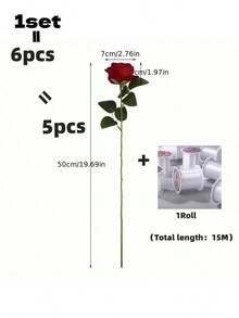 6 peças (5 Rosas Vermelhas + 1 Rolo de Linha Transparente) / 11 peças (10 Rosas Vermelhas + 1 Rolo de Linha Transparente), Decoração Floral Romântica de Rosas Vermelhas Penduradas, Acompanha 15M de Linha Transparente, Adequado para Arco de Casamento e Decoração de Teto, Chá de Panela, Decoração de Mesa para Festa do Dia dos Namorados, Tema de Princesa, Centros de Mesa de Casamento, Decoração de Bottom de Festa