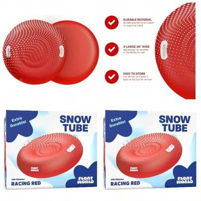 ' Snow Tube and Adults - Large 48'' Heavy Duty Inflatable Sled - Durable Snow Tubing Winter Sledding'