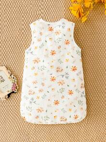 1 chiếc túi ngủ cho bé mềm mại và thoải mái, 100% cotton thoáng khí, in hình đáng yêu, không tay, món quà ngọt ngào cho bé trai và bé gái. - Nhiều màu - Xem 2