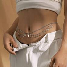 Sexy Chain, Rhinestone Bikini Waist Chain, Multi-Layer Body Chain, Butterfly Metal Tassel Waist Chain (Women) - Multicolor - View 11