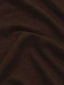 性感休闲美式时尚长袖上衣，V领修身显瘦衬衫，春季款 - 棕色 - 查看 9