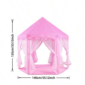 1-PC-speltält med stjärnljus, inomhus prinsessleksakshus, julklapp, slottsleksaker, sömnassistent, hopfällbart tält, bärbart utomhustält (liten stjärnlampa)