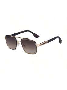 1 件装新款时尚无框眼镜男士时尚眼镜高品质复古个性化户外驾驶时尚眼镜 - 彩色 - 查看 15