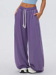 Pantaloni sport casual pentru femei, cu croială lejeră, cu buzunare, versatili pentru activități în aer liber, drumeții, alergare, antrenamente la sală, naveta, potriviți pentru toate anotimpurile