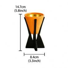 1pc Conical Wooden Grain Incense Burner, Middle Eastern Arabic Festival Fragrance Holder, Sandalwood Incense Burner - Multicolor - View 9