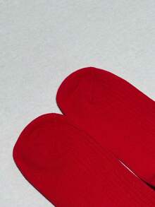 A Pair Of Red 3D Lantern Children's Socks For Boys And Girls, Featuring A Warm, Windproof, And Festive Style Suitable For Daily Wear In Autumn And Winter, As Well As New Year And Spring Festival Outfits. Perfect As A Gift For Kids - Red - View 8
