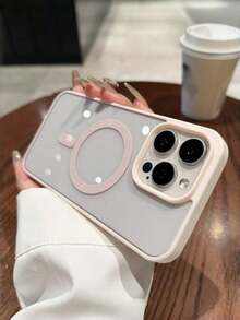 奢华粉色磁吸充电保护壳，兼容 17/16/15/14/13/12/11 Pro/Plus/Max/Air/XS Max/XR/X/Xs/7/8 Plus/7/8，超薄透明亚克力材质，春季礼物 - 粉色 - 查看 5