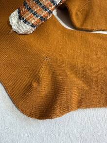 1 Pair Women's Cute 3D Tiger Knitted Socks, Warm House Socks For Daily, Home, Party, Wedding, Holiday Wear - Brown - View 10