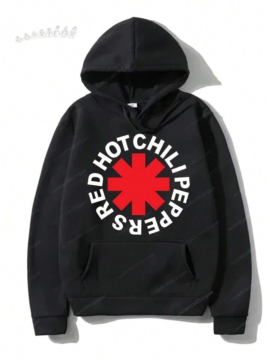 New Hip Hop Clothes Red Hot Chili Hoodie Peppers Women Men Long Sleeve Fleece Sweatshirt Vintage Rock Band Streetwear - Black 14 - View 1