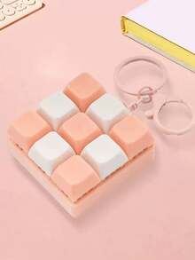 1pc Finger Pressure Relief Keychain Toy, Sensory Keychain Toy, Fingertip Toy, Pressure Relief Finger Toy, Fingertip Toy With Sound Effect, Pressure Relief Gadget, Bright Macaron Colors, Hobby Collection Party Supplies, Teen Creative Toy, Teen Pressure Relief Toy (Random Color)