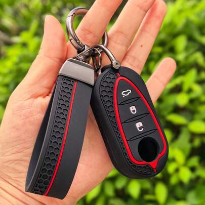 Coprichiave in silicone con portachiavi per accessori auto Alfa Romeo Giulietta, Myth, Junior 4C, Romeo, Mito, Myth 159, GTO