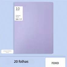 A4 Catalog Folder - Kit Includes 60 Plastic Envelopes, For Organizing Documents At Home And Office, Portable And Easy To Store. - Morado - Ver 6