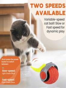 Đồ chơi bóng lăn có đuôi cho mèo, sạc điện, tương tác, dành cho mèo trong nhà, giúp mèo con vận động, đồ chơi bóng lăn thông minh kích hoạt bằng chuyển động, đồ chơi cho thú cưng trong nhà. - trái cam - Xem 4