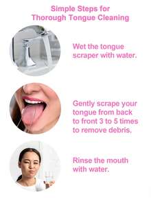 4 Styles Stainless Steel Tongue Scraper, Anti-Rust & Durable, Effectively Cleans Tongue Coating, Removes Bad Breath, Metal Tongue Cleaner, Portable Design, Suitable For Adults, Children And Family Daily Oral Care - 白色 - 查看 5