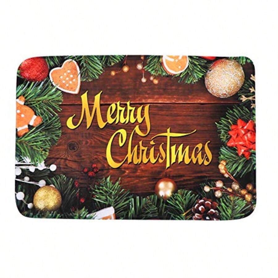 YQQ DOITOOL 1Pc Creativo Navidad Piso Mat Hogar Impresión Alfombra Único Hogar Suministro de Navidad Decoraciones de Navidad Adornos de Navidad5735 - ColorVariado - Ver 1