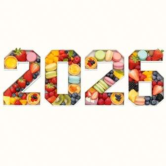 1pc 0-9 Digit Shape Tray, PhotographyProp, DIY Food Tray, Candy Tray, Decorative PaperBoard Number Box, Suitable For ElderlyBirthday, Fruit, Cookie, Dessert Plate, Cake Display, Graduation, 1st Birthday, Family Gathering, Bridal Shower, Handmade