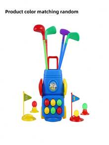 儿童高尔夫球杆套装，室内外运动训练，便携式可伸缩手推车箱，亲子互动，男孩女孩休闲娱乐竞技益智运动玩具，圣诞礼物