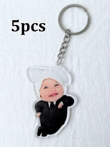 1/3/5pcs Customized Baby Boss Picture Keychain, Boss Baby Afro Birthday, Unique Souvenir, Customized Photo Keychain, Gift For Friends, Family, Birthday Gifts, Easter Gift Valentine's Day Gift, Personalized Customized Gifts, Couple Gifts, Suitable For Home, Office, Car Keys, Etc., Valentine'S Day Men'S Gift, Boyfriend Gift, Personalized Accessory, Backpack Pendant. - Multicolor 3 - View 15