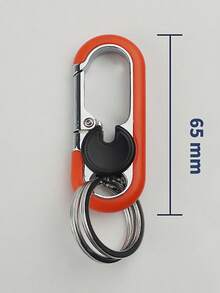 1. Multi-Functional Alloy Keychain, With Anti-Lost Ring And Waist Hanging Design, Suitable For Outdoor Commuting, Business And Leisure Occasions. This Unisex Keychain Comes In 3 Color Options. - Multicolor - View 5
