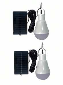 1pc-Solar Light Bulbs For Indoor Home And ChickenCoop, Outdoor Waterproof Camping Lamps For Tent, Rechargeable LED Solar Lights For Shed Night, Emergency Power Outage And Outside - White - View 8