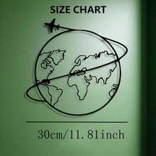 CIFbuy Trang trí tường bằng kim loại hình bản đồ thế giới hiện đại với đường bay máy bay - Thiết kế tối giản và nghệ thuật thủ công bằng sắt, chủ đề du lịch. Lý tưởng cho phòng khách, văn phòng hoặc trang trí nhà cửa. Món quà hoàn hảo cho những người đam mê du lịch, tác phẩm nghệ thuật văn phòng bền bỉ với phong cách hiện đại. - Nhiều màu - Xem 11