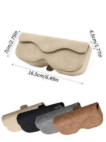 1个汽车眼镜架夹，适用于遮阳板，可调节，牢固贴合，多种颜色可选（黑色、棕色、灰色），是汽车内饰的理想之选，汽车遮阳板夹