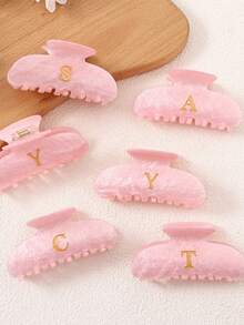 1 Stück/4 Stück/5 Stück Lässige Strand, Straße, Reise, Party, Urlaub Azetat Süß Haarklammern, Mini Frisch Haaraccessoires, Azetat Mittel Haarklammern, Minimalistische Schildpatt Haarspangen, Haargummis für alle Jahreszeiten Herbst Winter