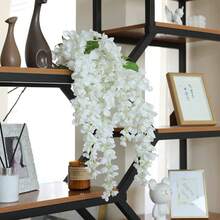 1 buc 44,8 inch mătase artificială blush wisteria flori artificiale ghirlandă florală suspendată pentru acasă nuntă duș petrecere decor, vază de masă balcon perete decorare, acasă birou cameră festival decorare, decorare masă sufragerie decorare casă de la țară decorare masă bucătărie cadouri de ziua de naștere, decorare Rama, cadou de Ziua Îndrăgostiților