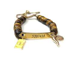 Pulsera,brazalete con intención secuencia númericas Grigori Grabovoi (Enfoque, manifestación- Amatista-ágatas morada) - Prósperidad, dinero - Ojo de Tigre - Ver 2