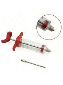 1pc BBQ Marinade Injector Flavor Syringe Cook Meat Poultry Smoker Turkey Chicken