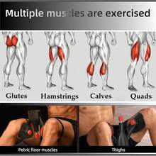 Viral Thigh Master Trainer - Total Body Workout For Inner Thighs, Legs, Arms & Chest, Portable Home Gym Equipment For Toning & Strength, Ergonomic Home And Office Fitness Device - 黑色 - 查看 6
