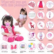 Muñeca Bebé Silicona Suave Reborn Baby De Juguete 53cm - Multicolor - Ver 2