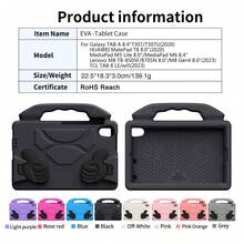 Apple 卡片夹 1 件黑色拇指握把夹，高品质 EVA 防震防摔平板电脑保护套