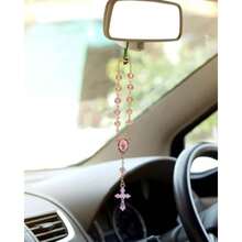 Car Rosary For Rearview Mirror Hanging - Catholic Religious Devout Gift With Virgin Mary Charm And Crucifix Ideal Catholic Rosary Gifts For Men And Women Pinkcar Acessesories, Car, Car Acessesories Women, Car Stuff, Car Decor, Car Accesssories, Stocking Stuffers, Car Accessories For Women, Christmas - 如圖所示 - 查看 6