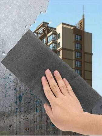 吸水玻璃清洁布、缝隙清洁刷、硬毛缝隙清洁工具、多功能刷，适用于浴室、窗户、厨房、水槽、角落、马桶等，带人体工学手柄和浓密刷毛，适用于顽固污渍（随机发货）