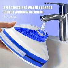 1pc Magnetic Glass Cleaner Made Of ABS Material, Multifunctional Glass Scraper With Water Storage And Hand Protection, Powerful Suction Cup With Non-Mark Rubber Blade, Easily Cleans Windows, Doors And Mirrors, Suitable For Home And Office, Living Room, Bedroom, Bathroom, Kitchen, Indoor And Outdoor, Modern Magnetic Glass Cleaner, Efficient Glass Cleaning - Multicolor - View 4
