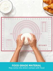 1pc Kneading Board, Pastry Mat, Extra Non Stick Baking Mat With Measurement, Fondant Mat, Counter Mat, Dough Rolling Mat, Pie Crust Mat, Roll Up Receive Kneading Pad, Back To School
