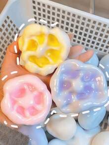 Handmade Mochi Stress Relief Squeeze Toy, Soft Glutinous Rice Dough, Squeeze To Relieve Stress, Thin Ice Skin, Highly Malleable, Ideal Gift For Office, Party, April Fool's Day (No Needles) - Multicolor - View 1