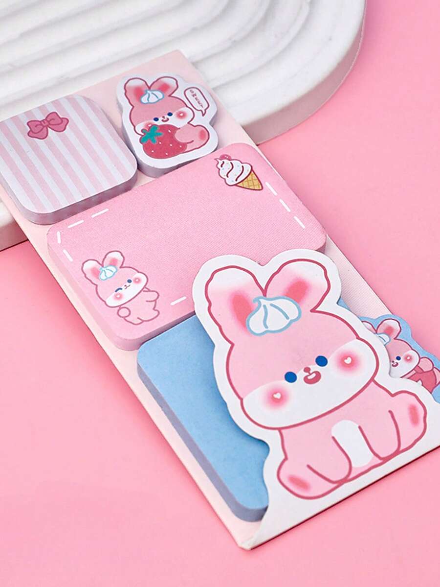 Cute Animal Combination Sticky Notes, High-Quality Cartoon Panda Memo Pad, Student Stationery, Scrapbooking Material, Memo Pad - Multicolor - View 1