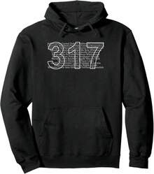 Often Imitated Never Duplicated - Area Code 317 Pullover Hoodie - 黑色 - 查看 2