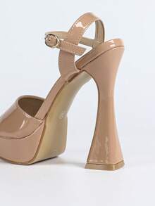 High Heel Platform Rhinestone Decor Runway Model Sandals, Comfortable Wear, Spring Summer Outfits - Coral Pink - View 8