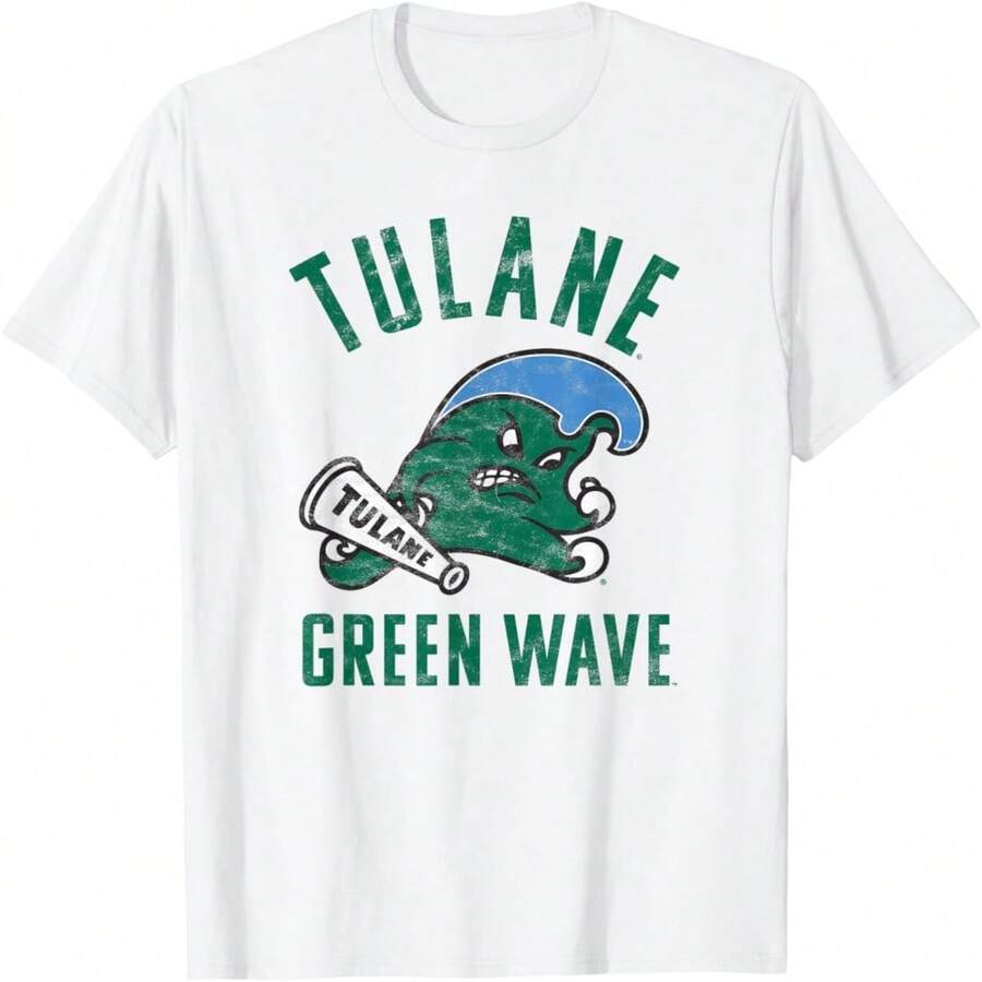 Tulane Unrsity Green Wave Large T-Shirt - Trắng 1 - Xem 1