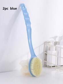 1/2 pezzi Spazzola da bagno a doppia faccia con manico lungo e setole morbide, spazzola esfoliante e massaggiante 2 in 1 per le zone difficili da raggiungere, costruzione durevole adatta a uomini e donne di tutti i tipi di pelle, accessori per doccia e bagno