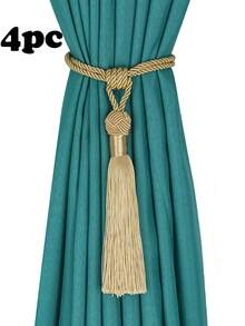 1件/2件/4件装现代简约流苏窗帘绑带,多种颜色和尺寸可选,适用于窗帘固定和装饰。 - 米色 - 查看 25